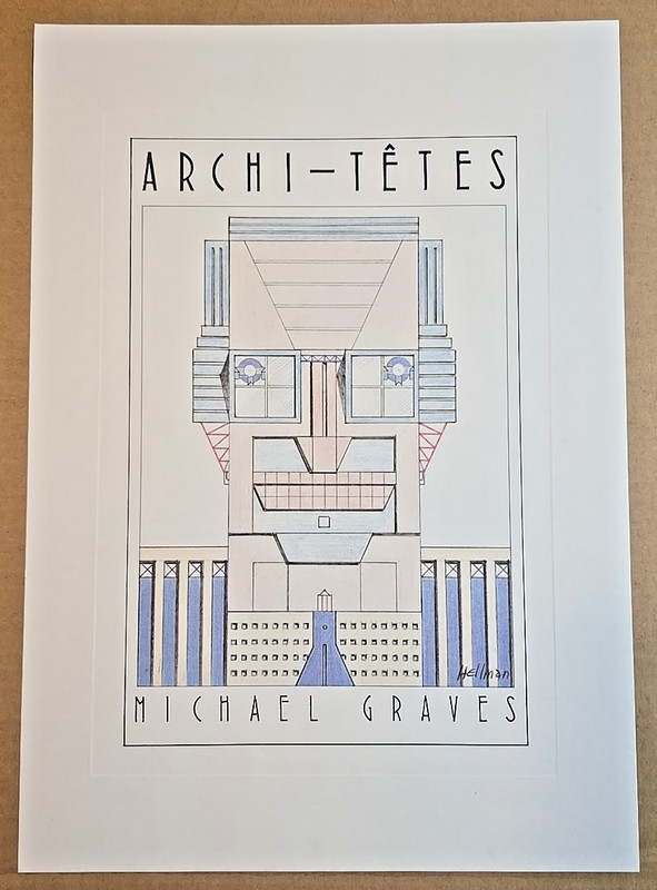 Unframed Lithograph "Michael Graves" by Louis Hellman Archi-tetes Series WS9D