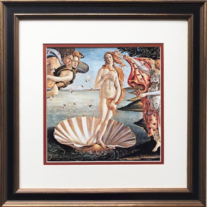 Sandro Botticelli "The Birth of Venus" c. 1845 Framed Art Print Goddess Uffizi