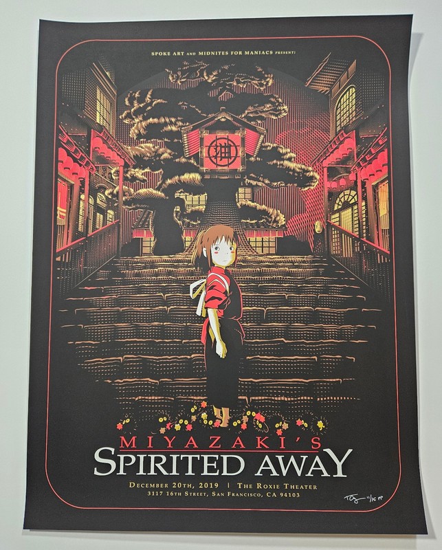 Spirited Away – Gold Foil – Tracie Ching – PP – 2019 – Movie Print Poster – Rare