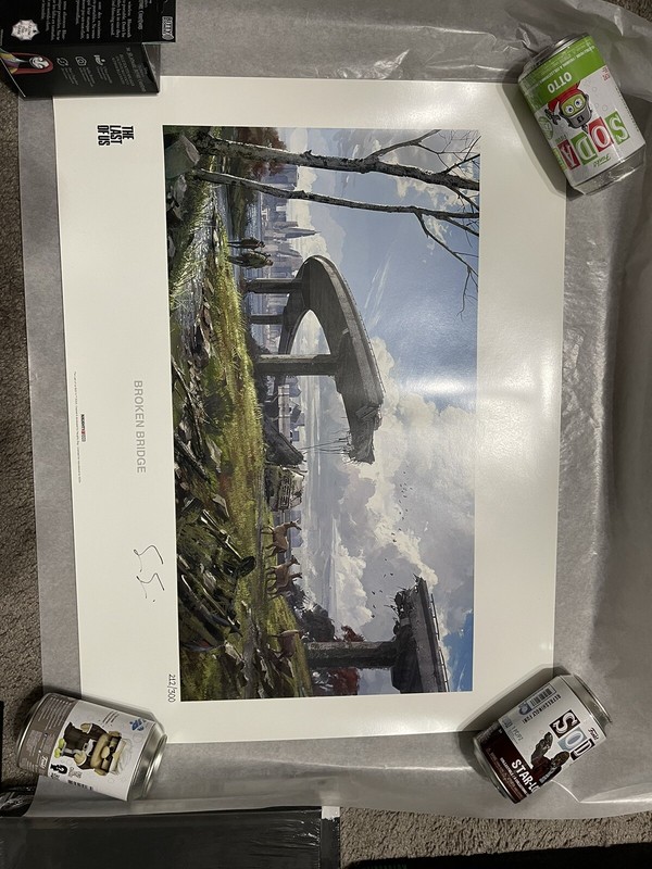 The Last Of Us Sony Official Authentic Lithograph Naughty Dog Rare Limited