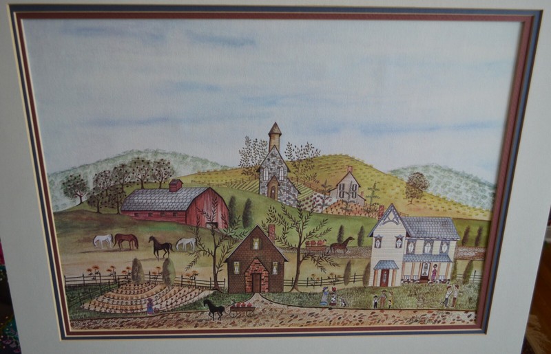 Primitive Country Farm by Christine ????, Matted, Limited Edition 223/300 gallery