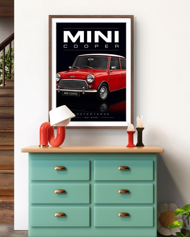 MINI Cooper | Poster Wall Art Print | Automotive Gift | By POSTERVERSE gallery