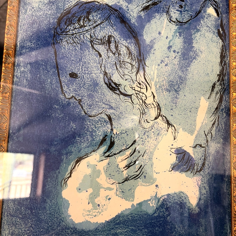 Chagall Original Lithograph “Abraham and Sarah” 1956 Mourlot Freres COA gallery