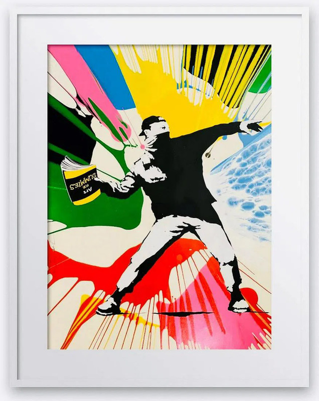 Mr. Brainwash Original One-of-a-Kind Mixed Media "Banks