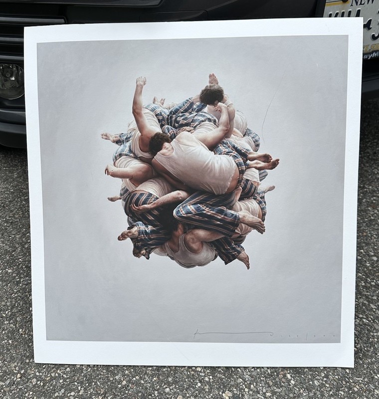 Jeremy Geddes CLUSTER #/200 Signed Art Print Dry Mounted Has Flaws Rare Piece