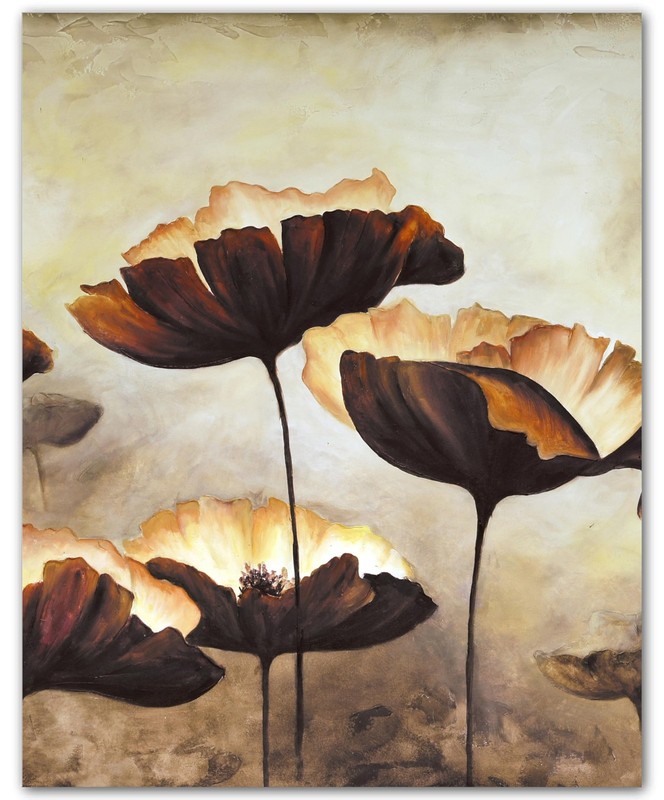 Botanical Neutral Poppy Meadow Neutral Poppy 8×10 Floral Print Wall Art Poster