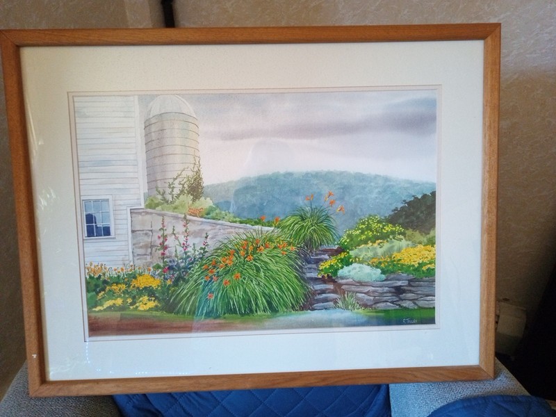 Rodrica Tilley, Circa 1980, Artist Signed And Framed In Her Gallery In Vermont.