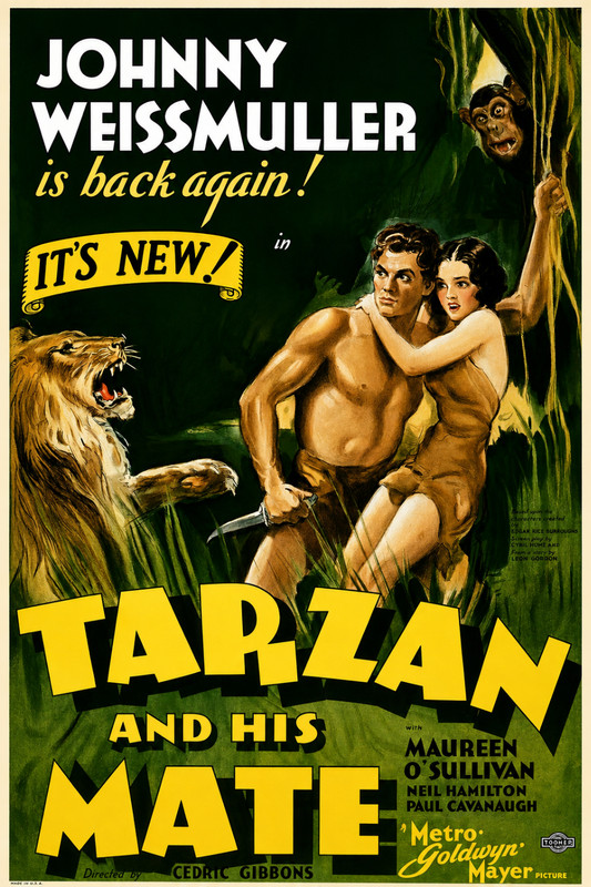 Tarzan and His Mate Movie Poster 1930s Fine Art Print 17″x22″