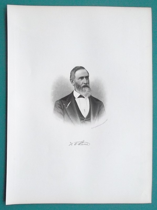 HORATIO O. STONE Chicago Pioneer Merchant & Real Estate – 1876 Portrait Print