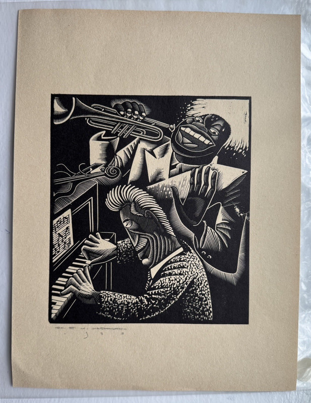 Art Forger Earl Marshawn (E.M.) Washington Woodcut Art Prints collection gallery