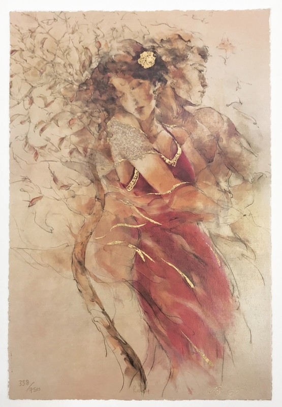 GARY BENFIELD «ROSA» | HAND SIGNED SERIGRAPH | 17 X 12″ | COA | GALLART
