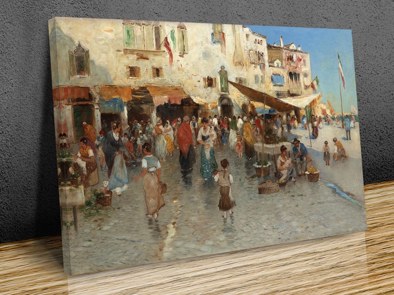 Market scene Wilhelm von Gegerfelt canvas print