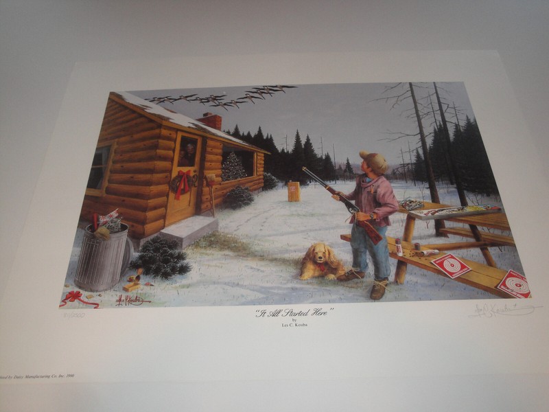 Les Kouba Daisy BB Gun Print «It All Started Here» NICE!