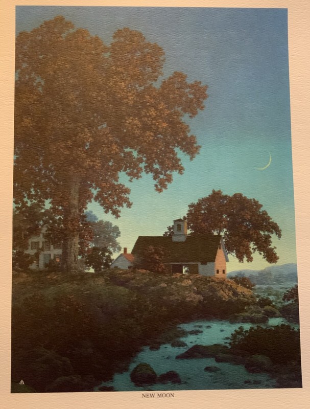 Maxfield Parrish’s “New Moon” - Unframed Commemorative Print 12”x 16” 1966 Mint gallery