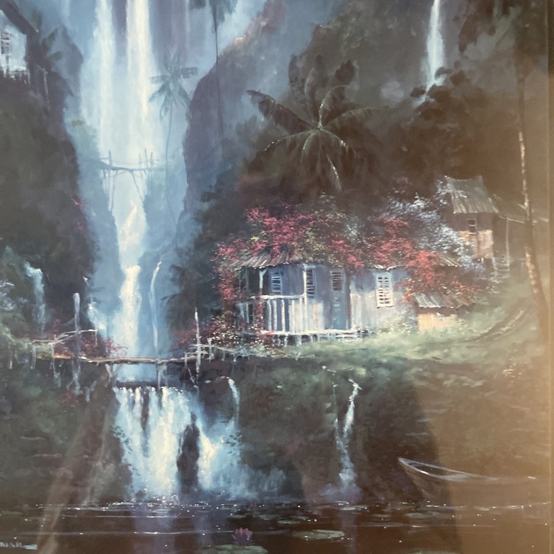 James Coleman "Peaceful Rhythm" Framed and Matted Hawaiian Art Print gallery
