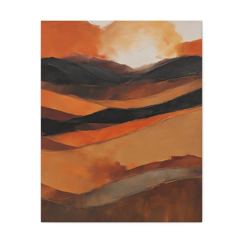 Abstract Impressionist Landscape Matte Canvas Print