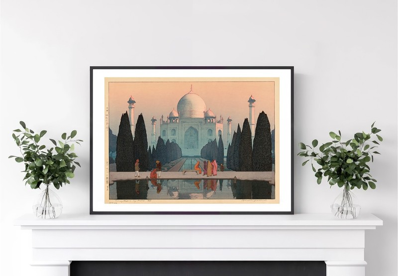 Hiroshi Morning Mist Taj Mahal India fine art giclee print gallery wall Art gallery