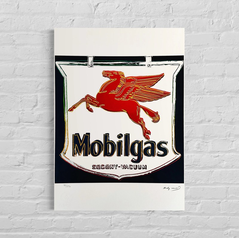Andy Warhol Mobilgas Lithograph on Arches 300gsm 16.5x23in (42×59 cm)