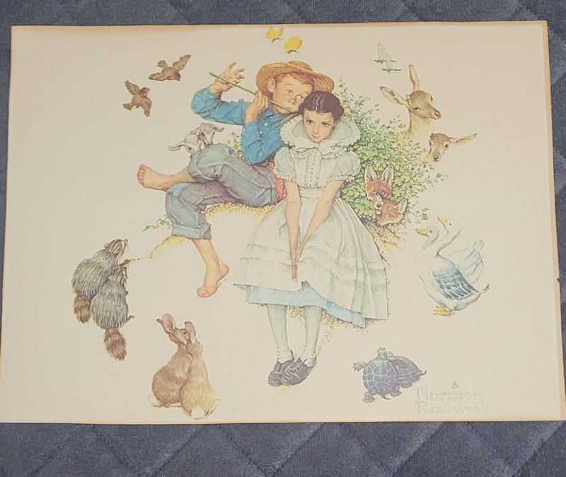 Set Of 4 Norman Rockwell Prints 12 Inches X 9 Inches