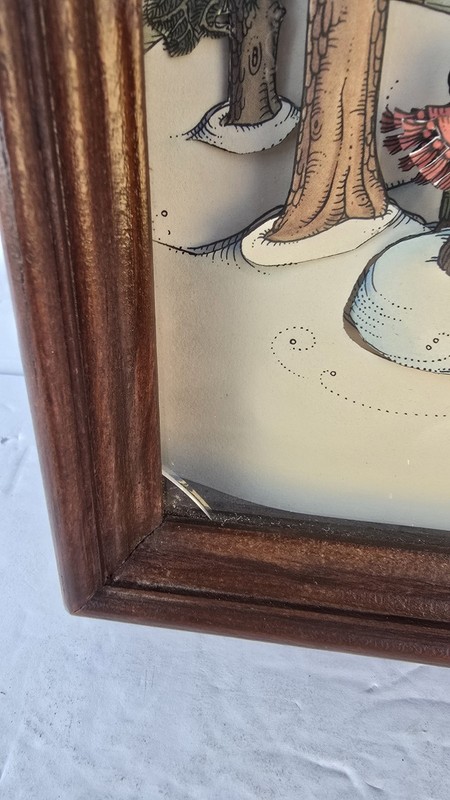 3D Art Hand Cut Paper Tole framed Picture Children Ice Skating Joan Walsh Anglum gallery