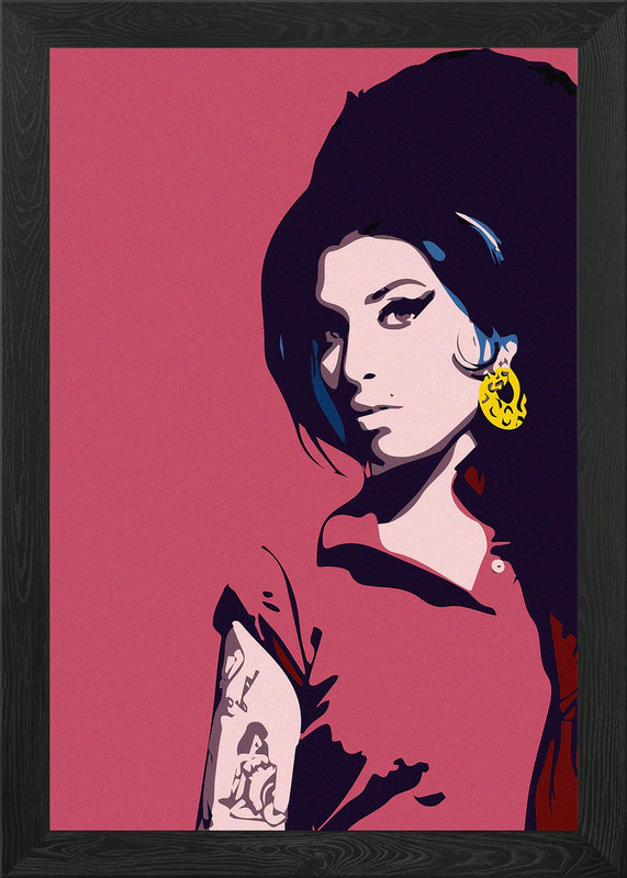 AMY WINEHOUSE Framed Wall Art Poster Canvas Print Picture