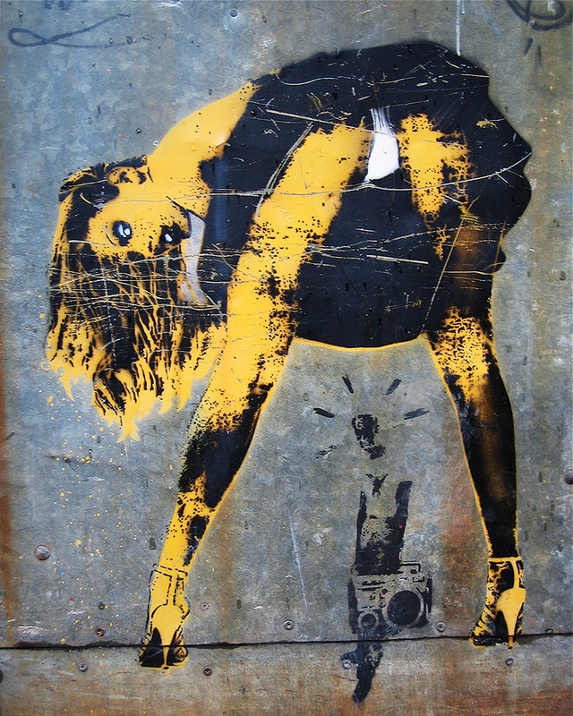 Walker White Panties Street Art on Canvas 16 x 20 inch premium canvas print