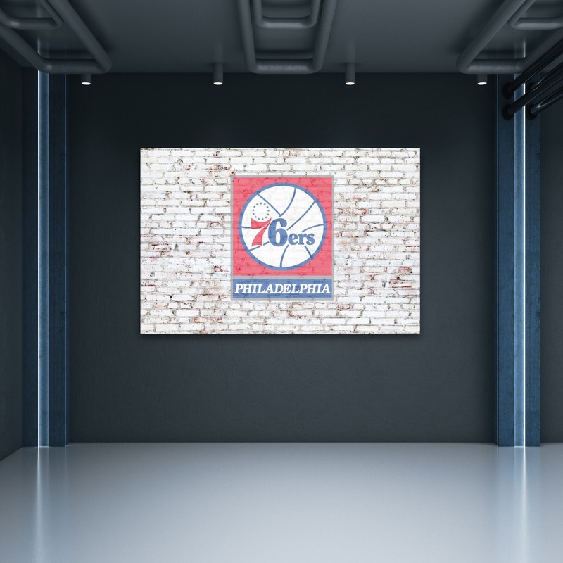 Philadelphia 76ers Basketball Wall Art Print NBA Gift Man Cave POSTER CANVAS gallery