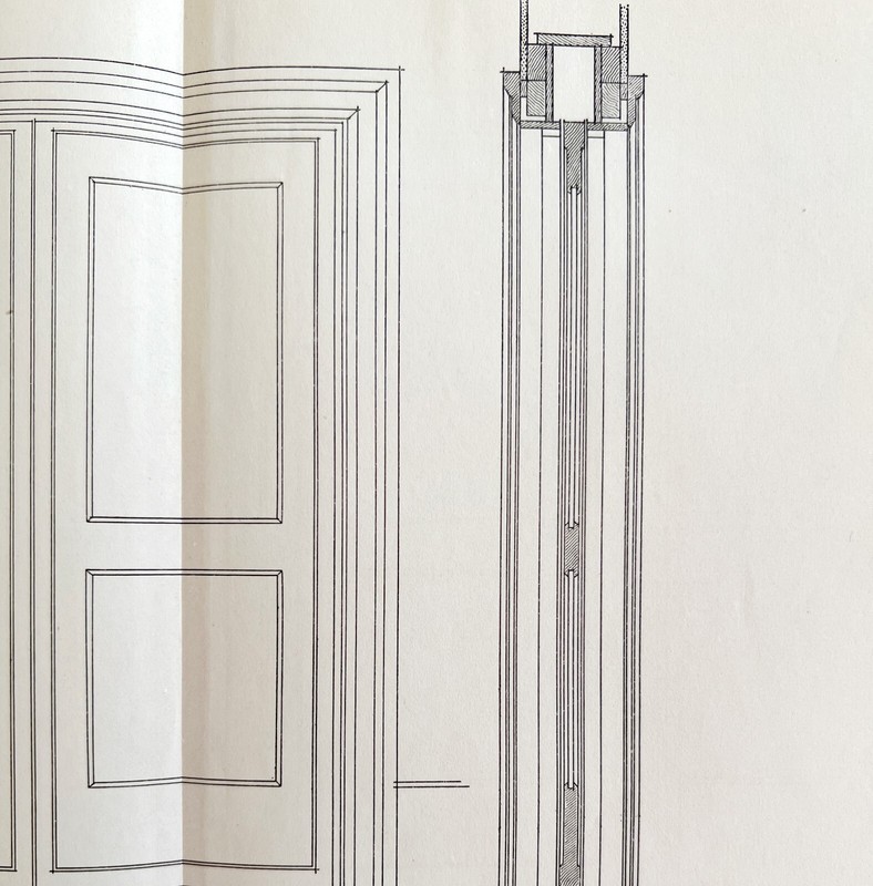 Interlock Cabinet Design Plan Architectural Drawing 1900 Victorian Print DWW2C