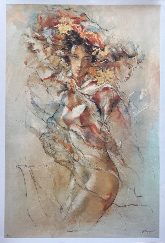 GARY BENFIELD " TENDERNESS" Hand Signed Limited Edition Large Serigraph Art gallery