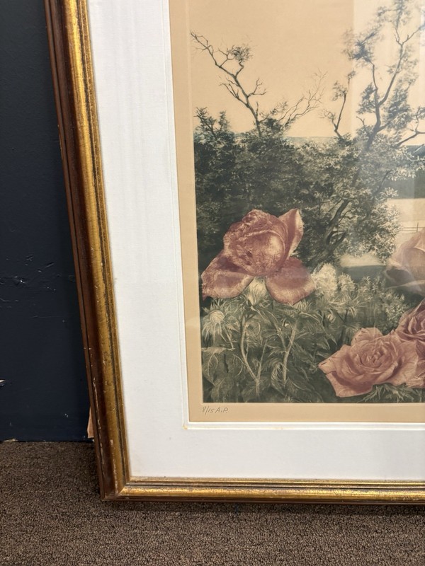 G.H. Rothe "Rosescape"Signed Color Mezzotint Art Print–Rare Artist's Proof 8/15 gallery