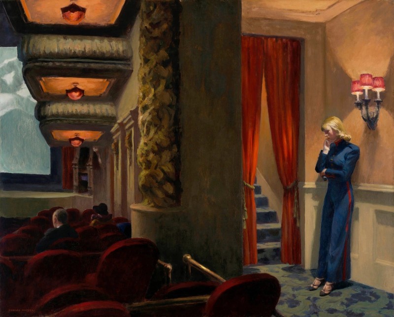 Edward Hopper New York Movie vintage art print antique painting