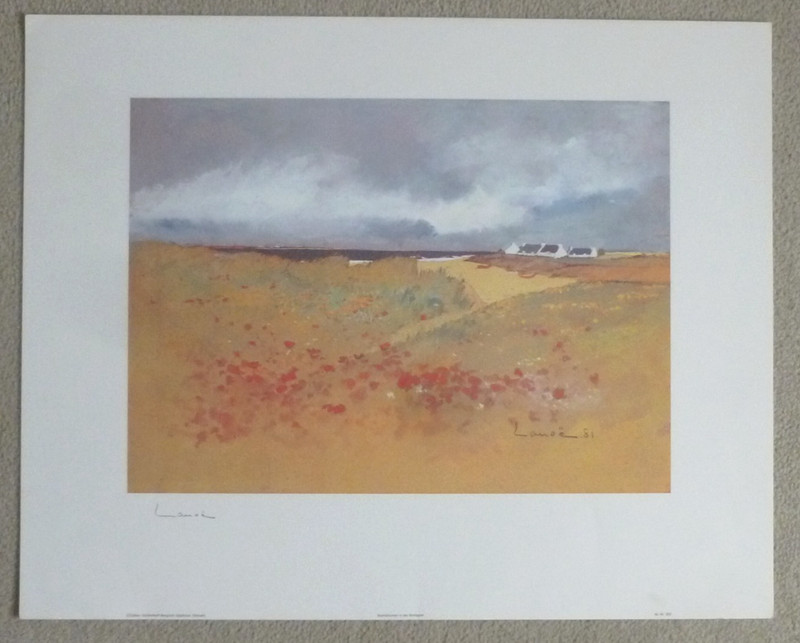 ALPHONSE LANOE Impressionist landscape SIGNED ART POSTER PRINT