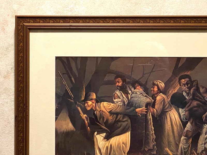 Underground Railroad, by Paul Collins framed lithograph 22" x 18" Harriet Tubman gallery