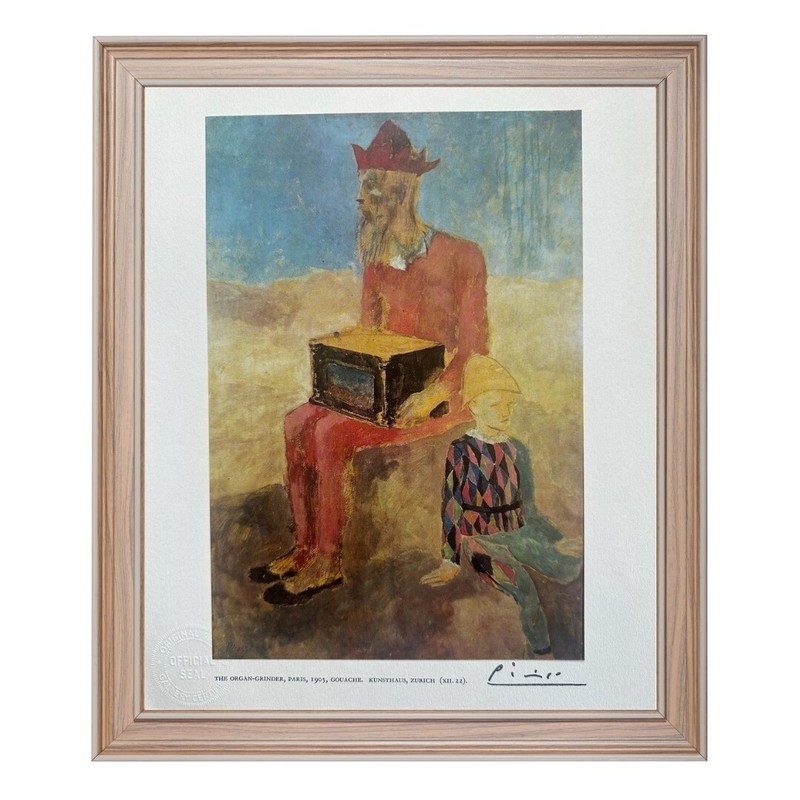 Pablo Picasso Original Signed Print Hand-Tipped – The Organ-Grinder, Rare Art