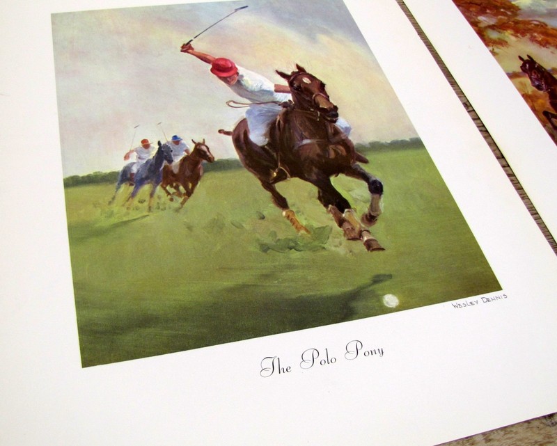 Vintage Wesley Dennis Horse Prints Lot 6 From 1951 Rand McNally Portfolio 16x12" gallery