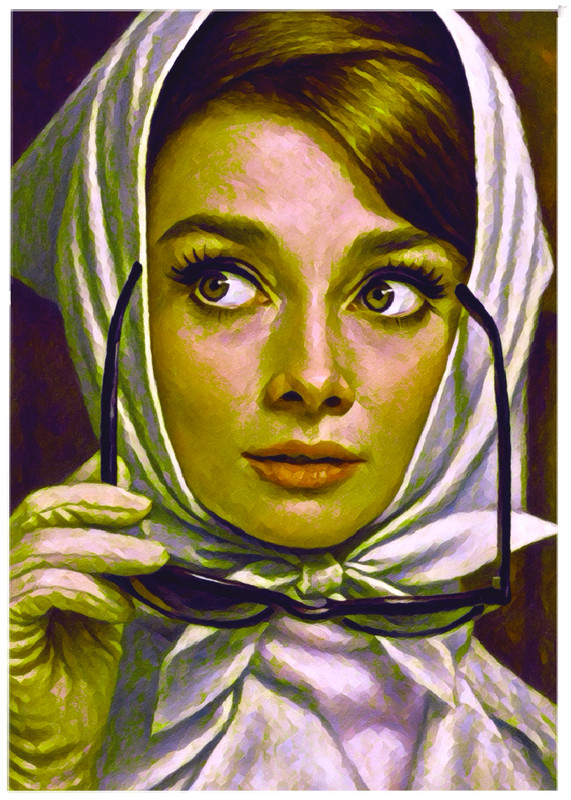 AUDREY HEPBURN * Custom ACEO * Fun Novelty * CELEBRITY * Art Card * ATC