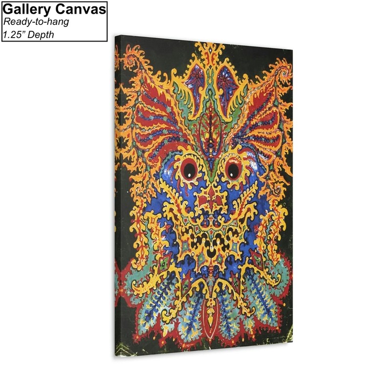 Louis Wain Psychedelic Cat Canvas/Poster Wall Art – Abstract Painting Print