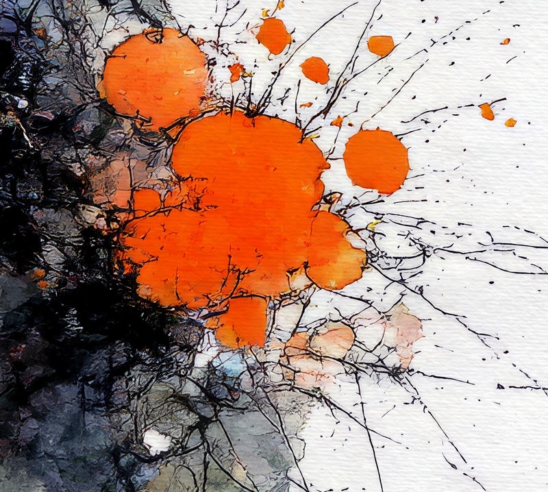 Bold Abstract Ink 5"x7" Print on Matte Paper | Modern Expressive Art gallery