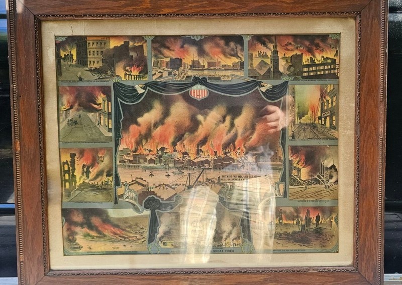 America's Great Fires 1905 Framed Lithograph gallery