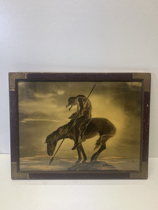 Vintage "End of the Trail" Lithograph Print James Earle Fraser 1920-1930’s