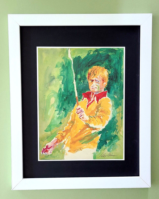 LeRoy Neiman » JACK NICKLAUS » Signed Pop Art Mounted Framed in New 11×14