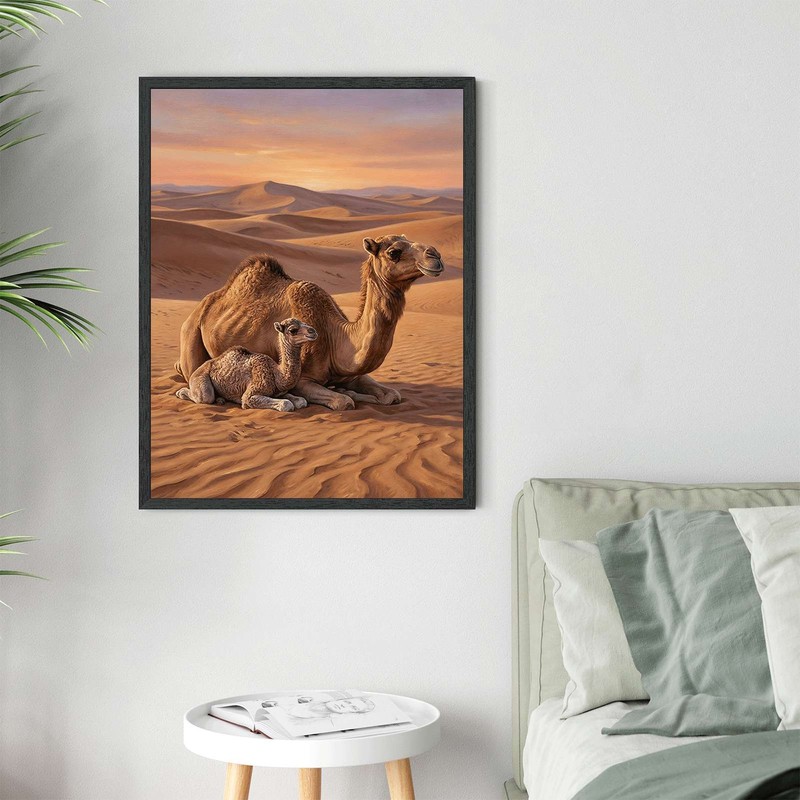 Desert Sunset Camels Wall Art Canvas Oil Paintings Reproduction gallery