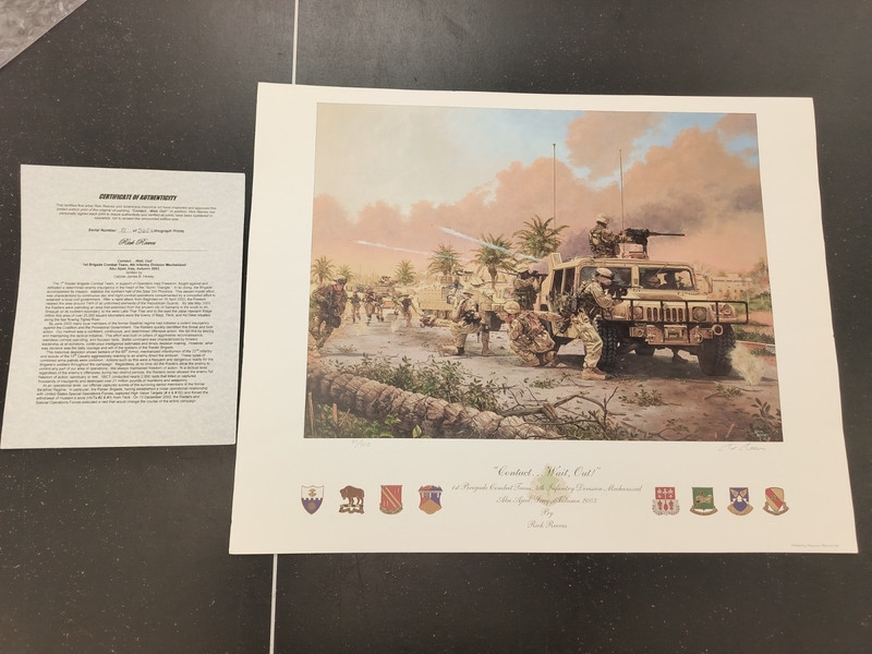 Rick Reeves «Contact . . . Wait, Out!» Iraq 2003 Signed Numbered Print UNFRAMED