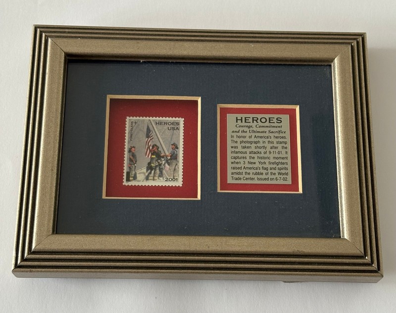 HEROES USA FRAMED EDITION SEPT 2001 WITH STAMP