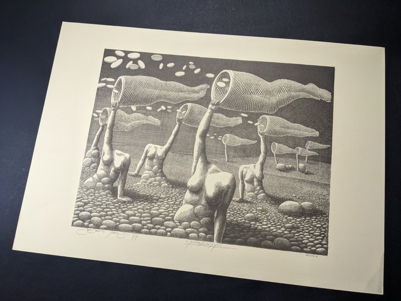 Wojtek Kowalczyk, Abstract Figure Composition, Lithograph, Signed, 2006 gallery