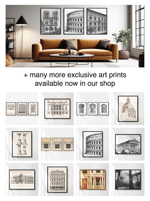 Hall Hallway Door Entry Porch Black White Decor Art Print Poster Wall Picture XL gallery