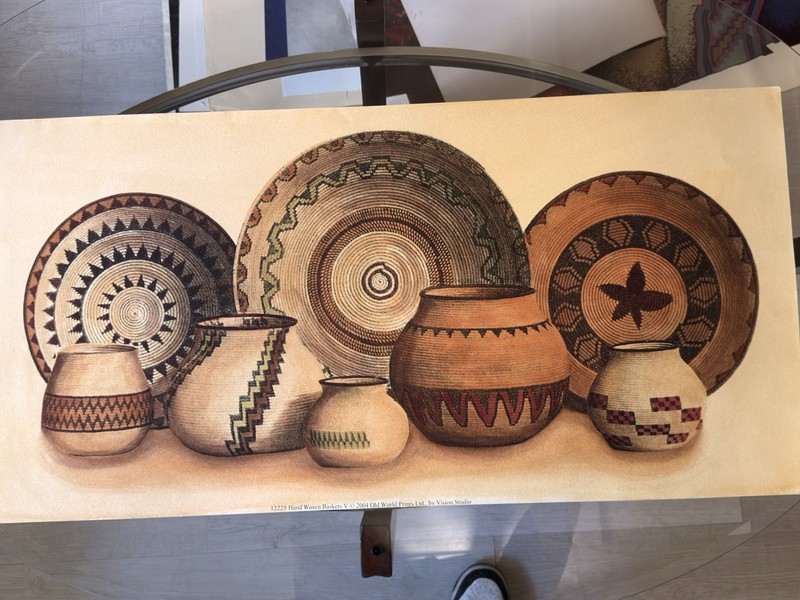 Old World Prints Native Basket Art Print by Vision Studio gallery