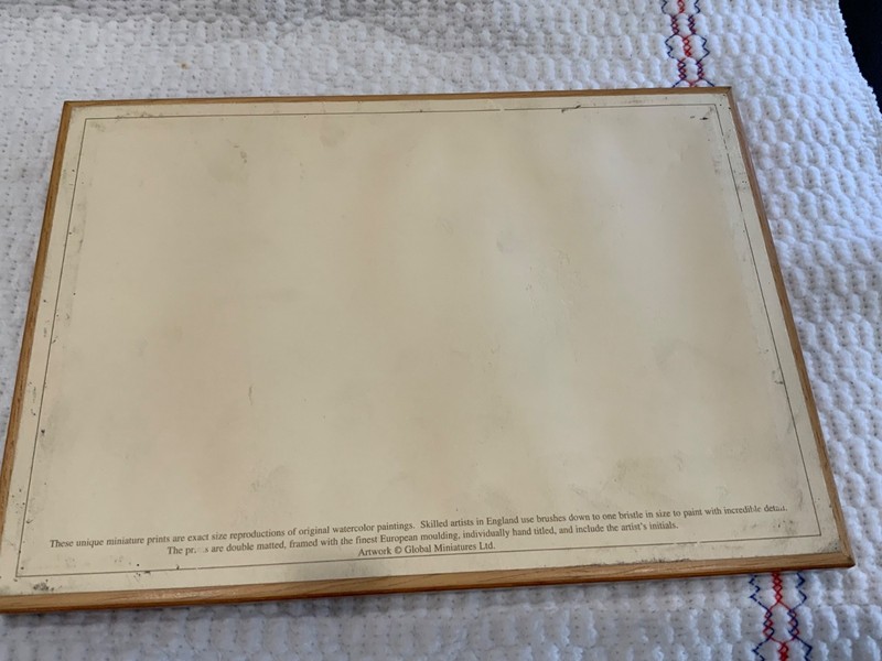 Global Miniatures Lithograph 2 MINI PRINTS Framed Matted Hand Titled Initialed 5 gallery