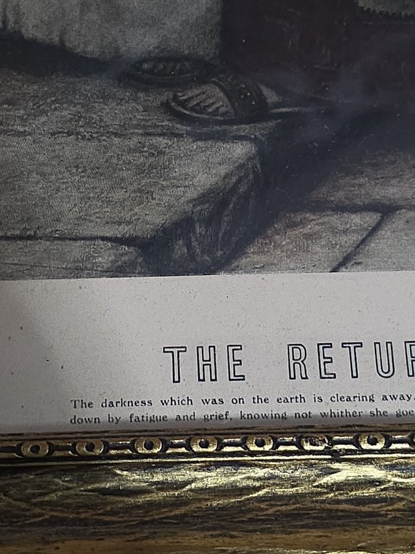VTG ANTIQUE 1906 ART PRINT THE RETURN FROM CALVARY CHRIST ARTIST HERBERT SCHMALZ gallery