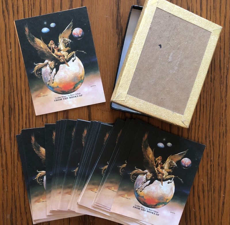 Lot of 6 1997 BORIS VALLEJO 9X6 CARDSTOCK PRINTS + 40+ Vintage 1980s NAMEPLATES! gallery